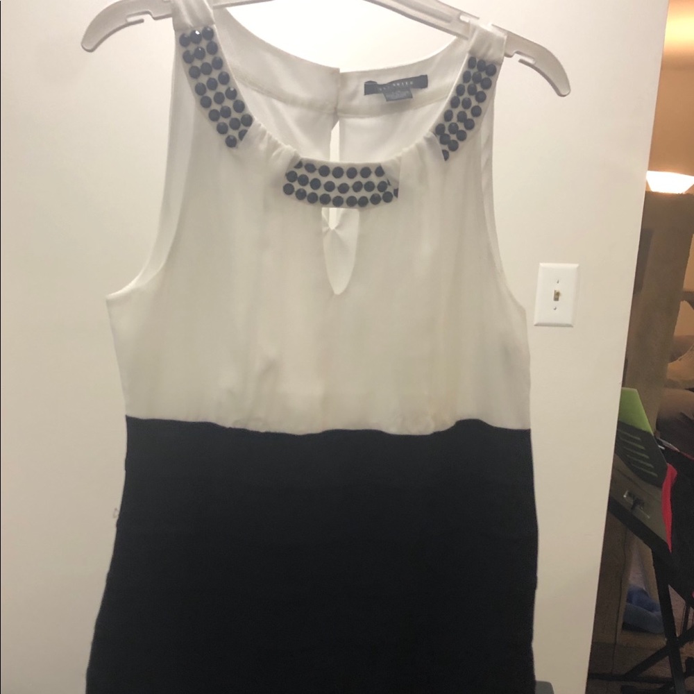 Black and white cocktail dress